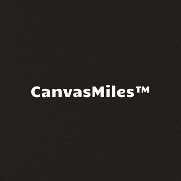 Black background with the word "CanvasMiles™" in white