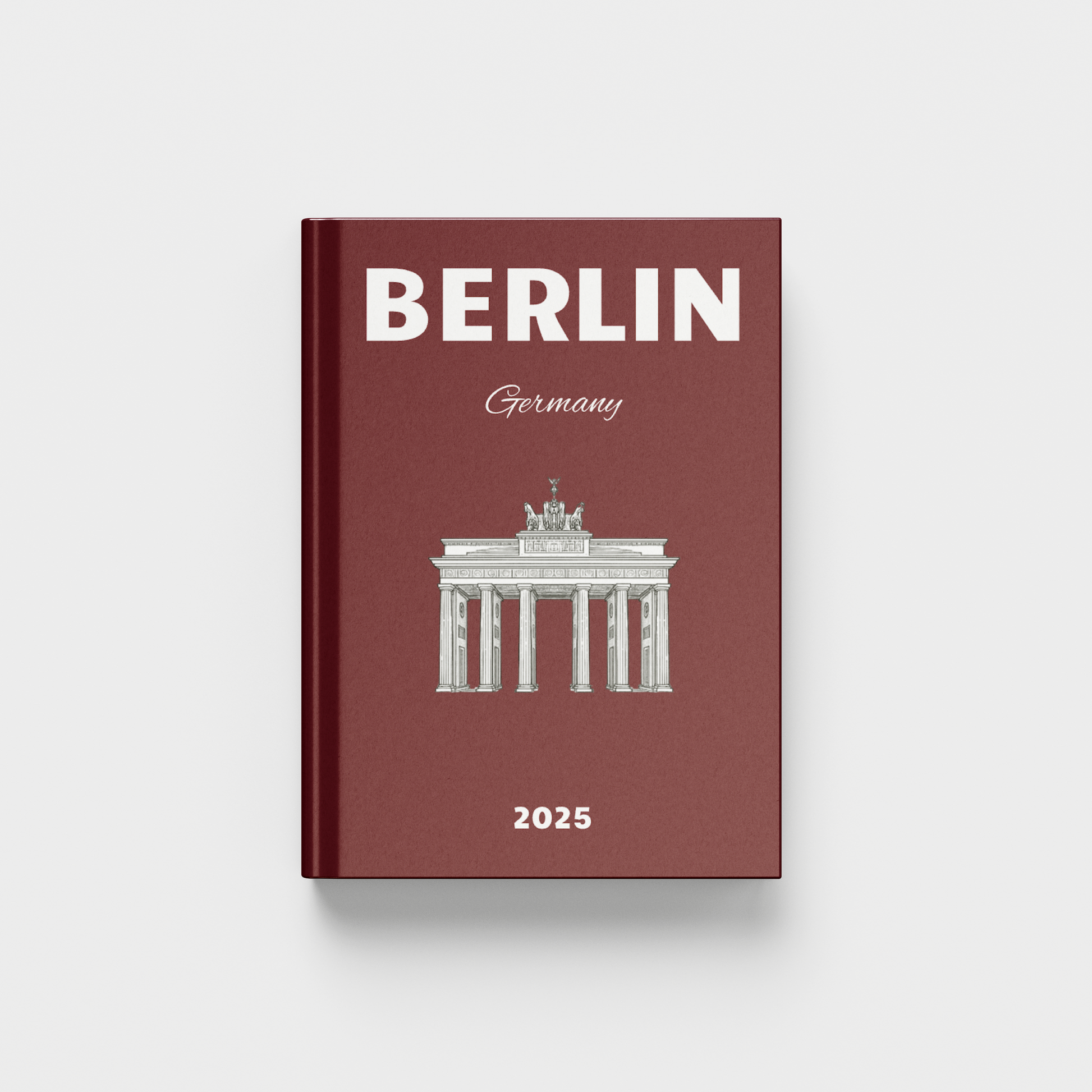 Red photobook with 'BERLIN Germany 2025' on a red background