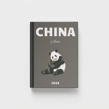 photobook titled 'China Asia 2024' with a panda illustration on a gray background