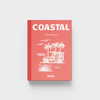 2025 Coastal Adventures photobook with beach graphics on a red background