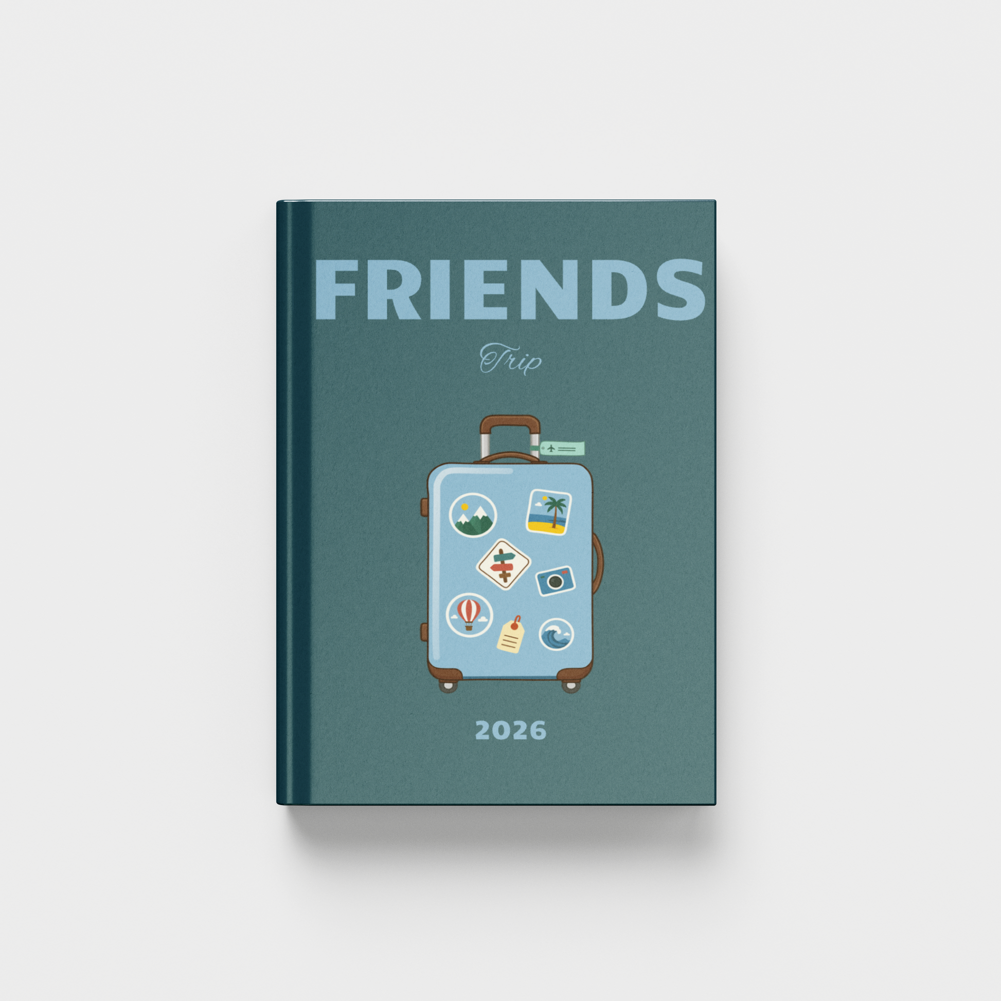 2026 photobook with a suitcase illustration on a white background