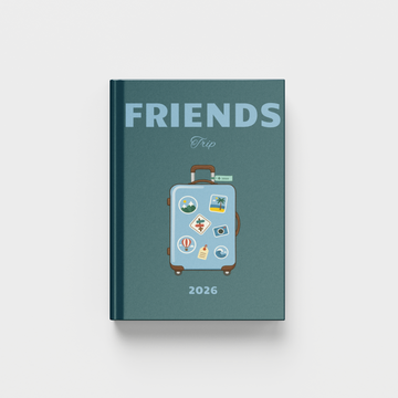 2026 photobook with a suitcase illustration on a white background