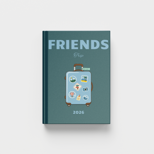 2026 photobook with a suitcase illustration on a white background