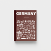 photobook titled 'Germany' with white illustrations on a brown background