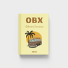 Outer Banks, North Carolina travel photobook with a van and palm tree design on a yellow cover