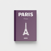 paris travel photobook with eiffel tower illustration