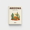 2025 Arizona photobook with desert design on a white background
