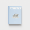Light blue book titled 'Athens' with a architectural illustration on a white background