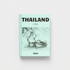 Book cover with 'Thailand Asia' text and illustration of a boat on a light green background