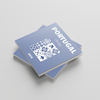 Two blue square photobooks titled 'Portugal' on a light gray background