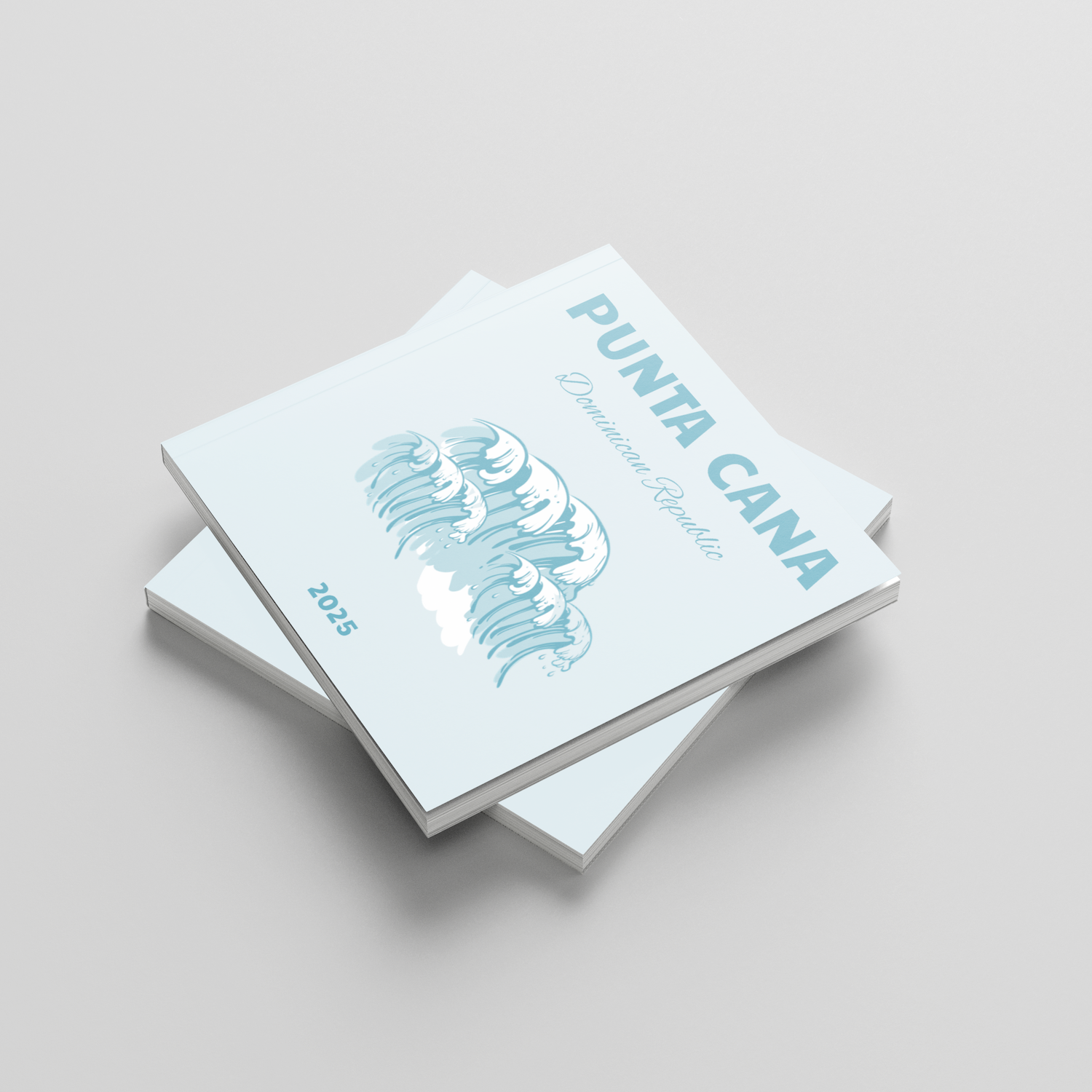 Two square photobooks titled 'Punta Cana' on a light gray background