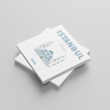 Stack of square photobooks with 'Istanbul' and '2025' on a gray background